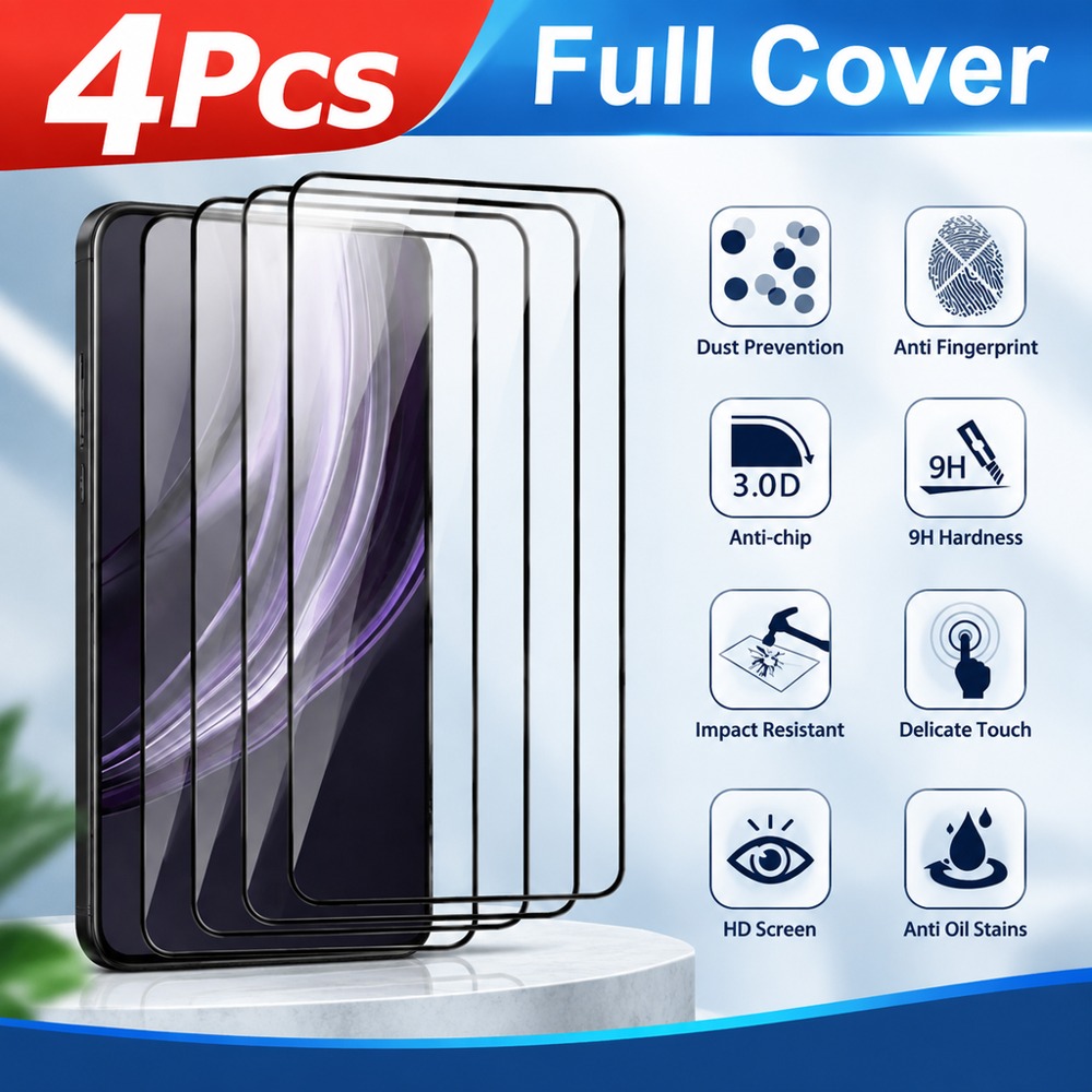 4 قطع من الزجاج المقوى لهواتف  - مراجعة Realme C67 وسعره